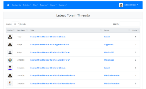 Article directory script latest forum threads page.